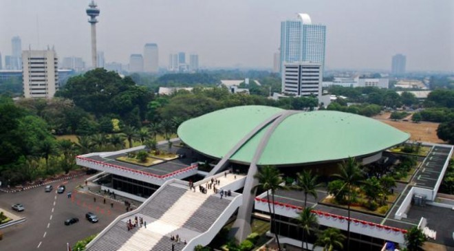 Gedung DPR di Senayan, Jakarta.