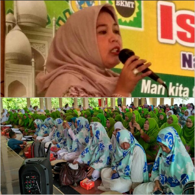 Hj.Wirdayanti Romi, A,Md saat memberi sambutan