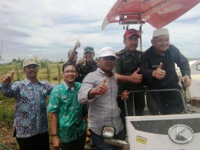 Peltu Kadis TPHP Provinsi Jambi, Badrud Tamam saat mendampingi Kunker Tim Sergap Mabes TNI AD