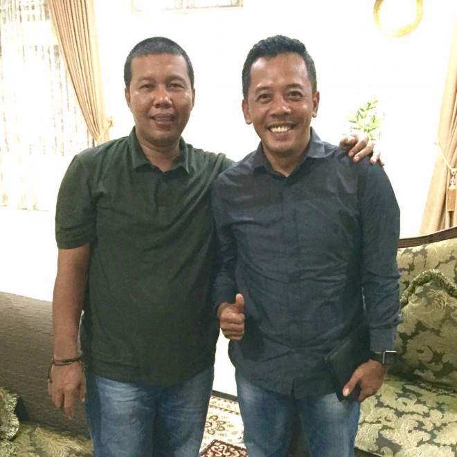 Bupati Tanjabtim Romi Hariyanto bersama Mawan Dragon