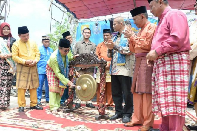 Wagub Jambi Fachrori Umar saat membuka Festival Geopark Merangin