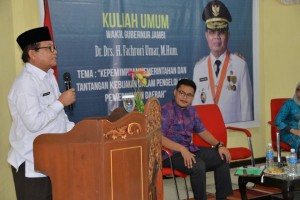 Wagub Beri Kuliah Umum di Unja 		