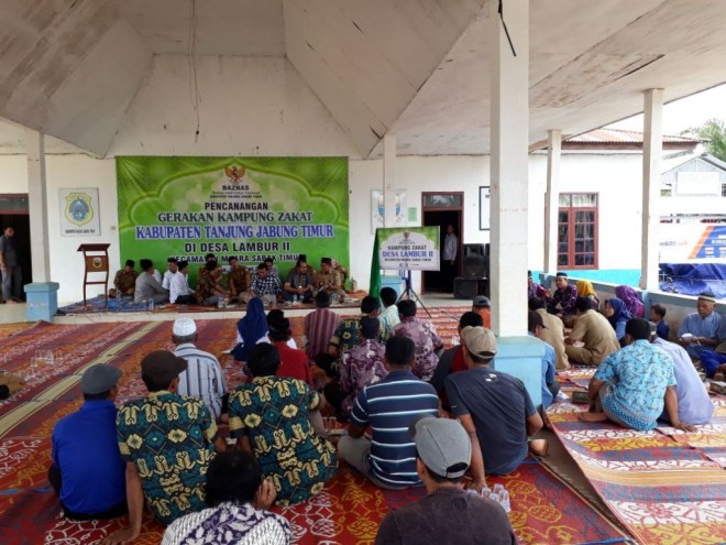 Peremian Kampung Zakat di Desa Lambur II, Kecamatan Muarasabak Timur, Kabupaten Tanjabtim