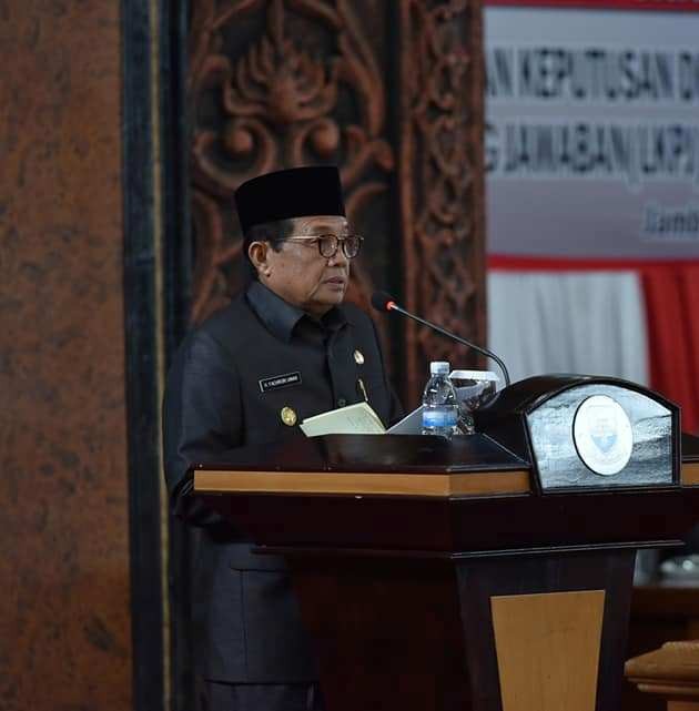 Plt Gubernur Jambi, Fachrori Umar saat menyampaikan kata sambutan