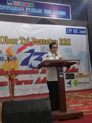 Hadiri Hari Radio ke 73,  Wako AJB : Pemkot Sungaipenuh Akan Terus Support RRI    