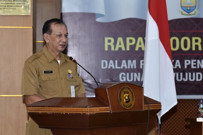 Sekda Provinsi Jambi, M. Dianto saat menyampaikan kata sambutan