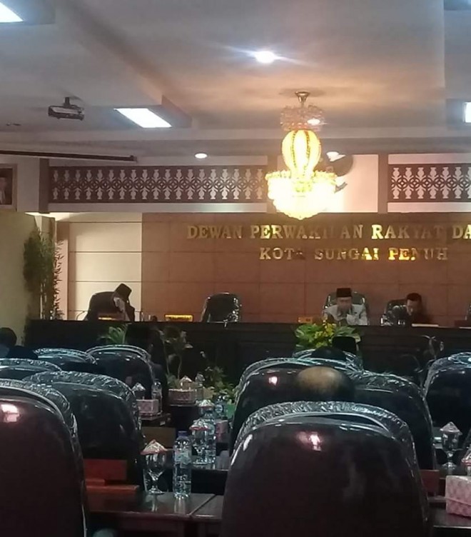 Ketua DPRD Sungaipenuh, Fikar Azami pimpin rapat paripurna DPRD Kota Sungaipenuh   