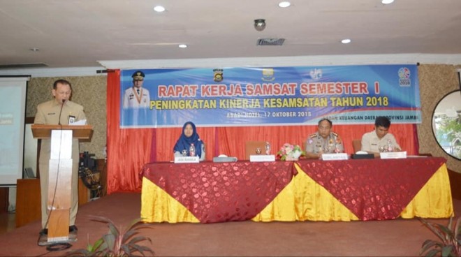  Rapat Kerja Tim Pembina Samsat Semester I Provinsi Jambi Tahun 2018