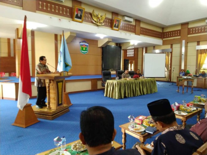 Sambutan Wako AJB, saat acaraÂ pertemuan dengan Tim BPK RI Perwakilan Provinsi Jambi