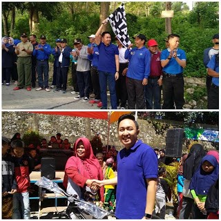 Ketua DPRD Sungaipenuh, Melepas peserta jalan santai dalam rangka HUT Ke 7 Kecamatan Sungai Bungkal