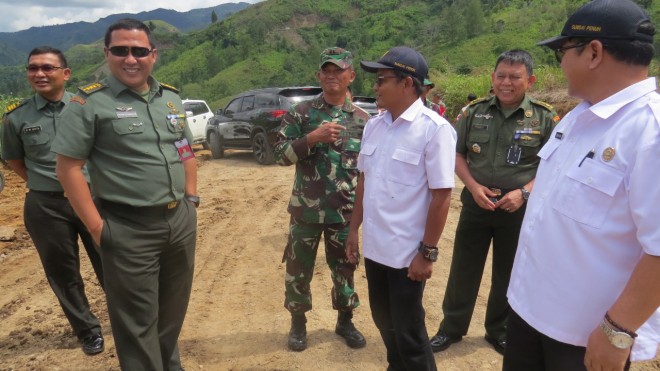 Tim Wasev Kemenhan, meninjau lokasi pelaksanaan TMMD ke 104 Kodim 0417 Kerinci