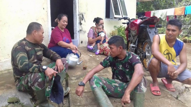 Keluarga Karno, Bangga dan Terkesan dengan Satgas TMMD ke 104 Kodim Kerinci