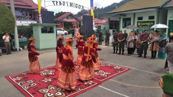 Tari Puti Dayang Bulan sambutan Kedatangan Kasdam II Sriwijaya di Kodim 0417 Kerinci