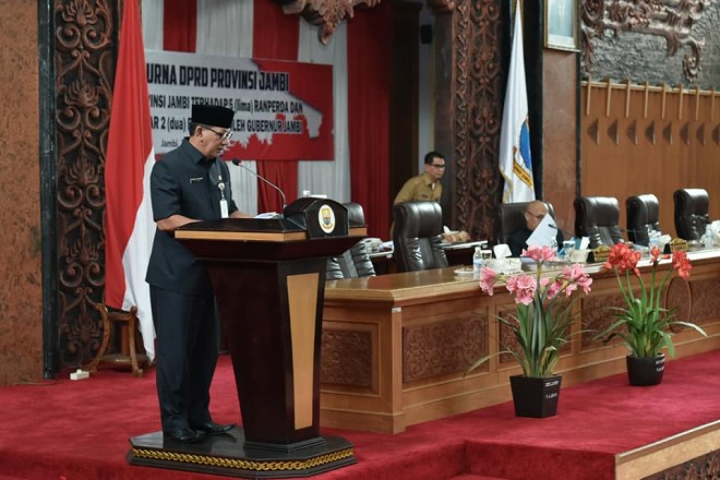 Sekda Provinsi Jambi, M. Dianto saat menyampaikan kata sambutan