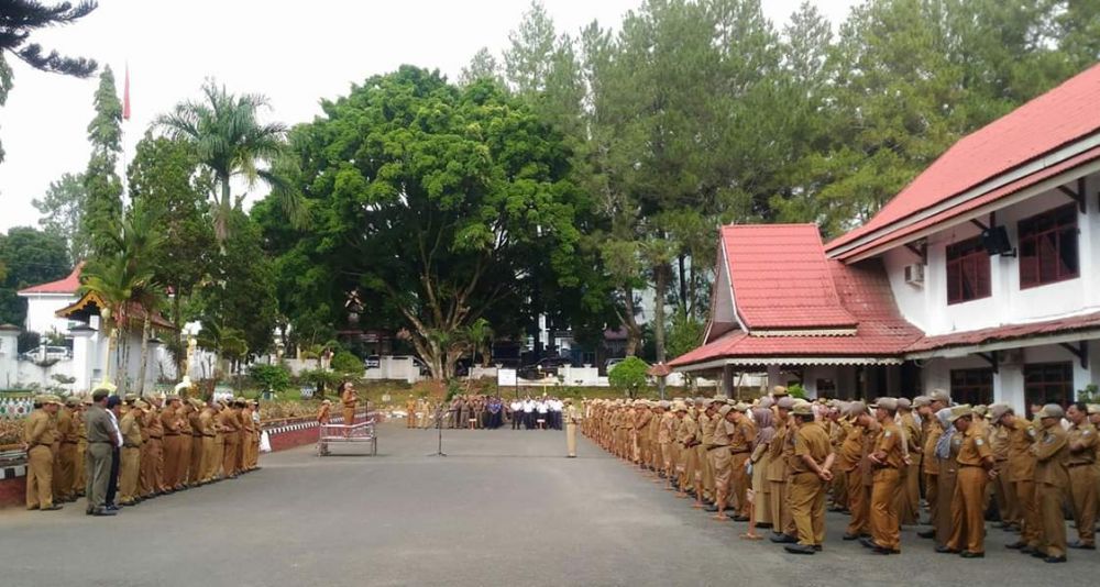 Wabup Ami Taher Pimpin Apel Gabungan pemkab kerinci