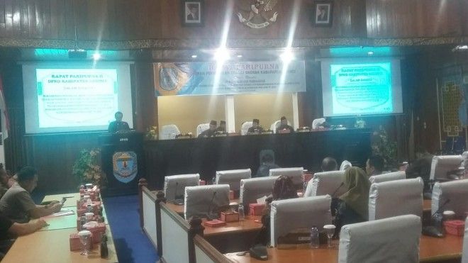 Bupati Kerinci Adirozal Hadiri Rapat Paripurna Pandangan Umum Fraksi Dewan Terhadap 4 Ranperda kabupaten Kerinci