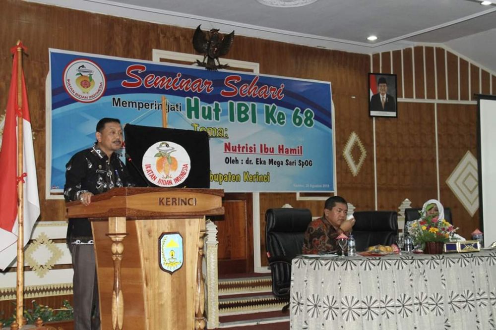 Wakili Bupati Kerinci, Asisten I  Buka Seminar Sehari Memperingati HUT IBI ke 68 tahun 2019