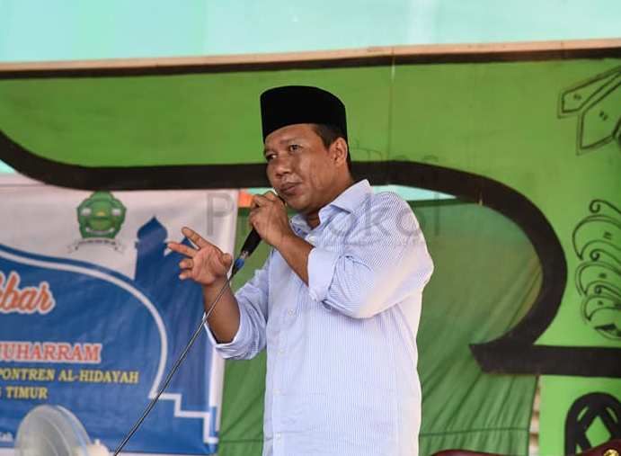 Bupati Tanjabtim, Romi Hariyanto saat menyampaikan kata sambutan