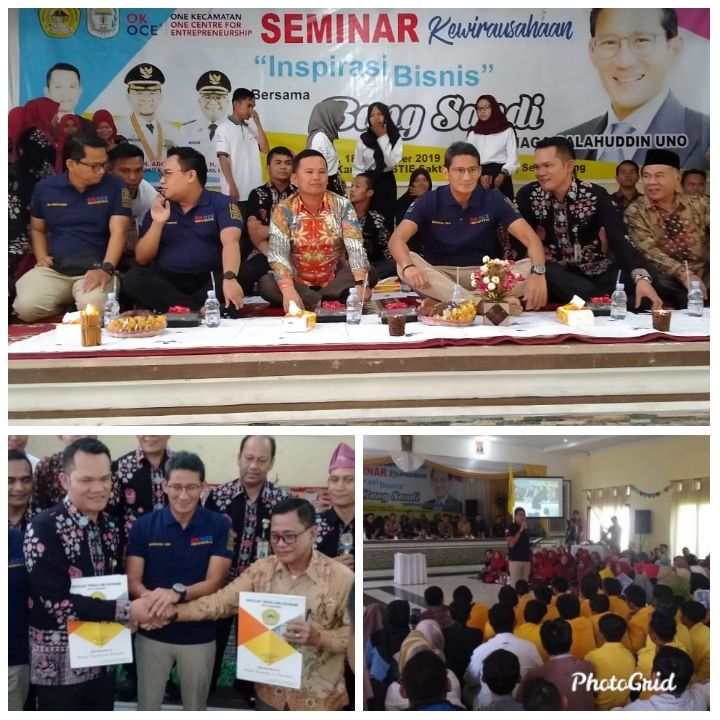 STIE SAK Gelar Seminar Kewirausahaan Inspirasi Bisnis Bersama Sandiaga Uno