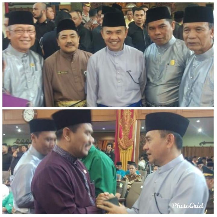 Bupati Kerinci H. Adirozal saat menghadiri Rapat Paripurna HUT Provinsi Jambi ke 63 tahun 2020.