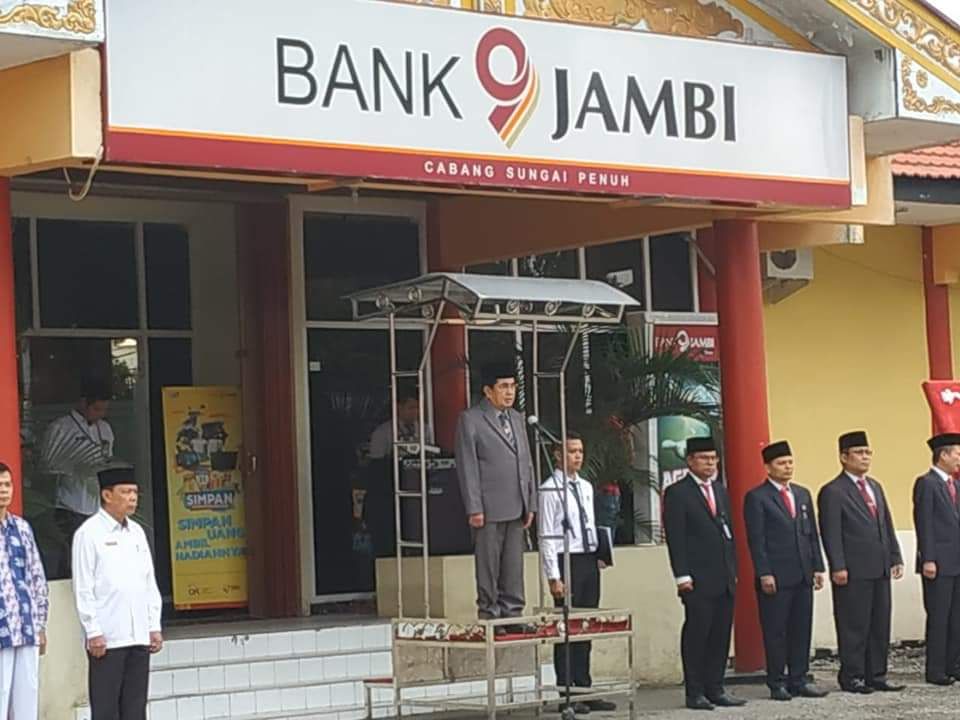 Walikota Sungaipenuh AJB, Pimpin Upacara Peringati HUT Bank Jambi ke 57 Tahun 2020.