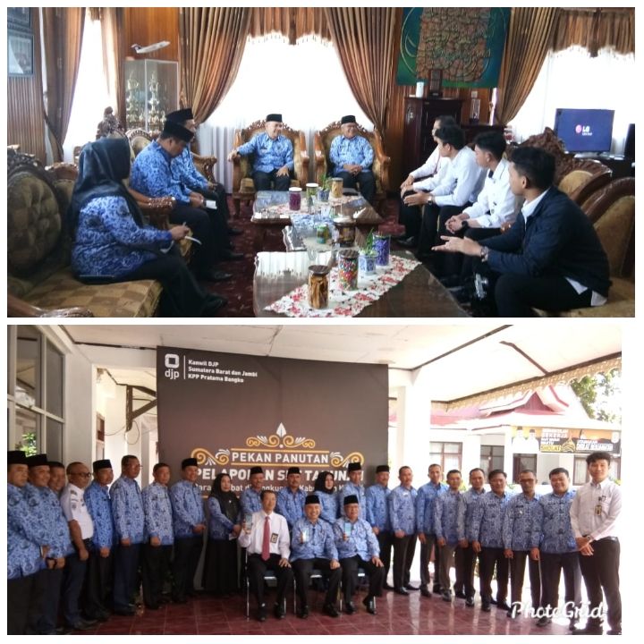 Suasana Pertemuan Bupati Adirozal Bersama Kantor KP2KP Sungaipenuh-Kerinci, dalam rangka Pekan Panutan Pajak. 