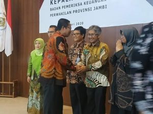 Sekda Munasri Hadiri Sertijab Kepala BPK RI Perwakilan Jambi