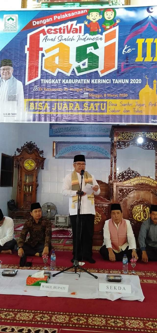 Wabup Kerinci H. Ami Taher Buka FASI ke III Tingkat Kabupaten Kerinci 2020