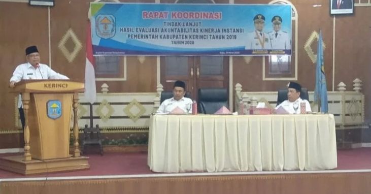 Wabup Kerinci H. Ami Taher Buka Rakor Tindaklanjut Hasil Evaluasi Sakip