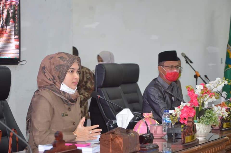 Ketua DPRD Batanghari, Anita Yasmin saat memimpin paripurna