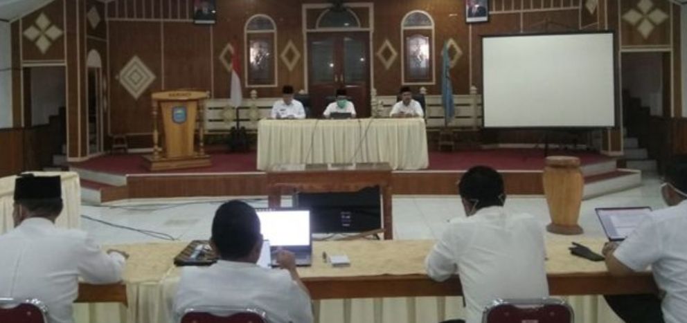 Gelar Rapat Anggaran pembahasan Anggaran penanganan covid 19, Pemkab Kerinci Siapkan 25 M, Untuk Warga Terdampak Corona