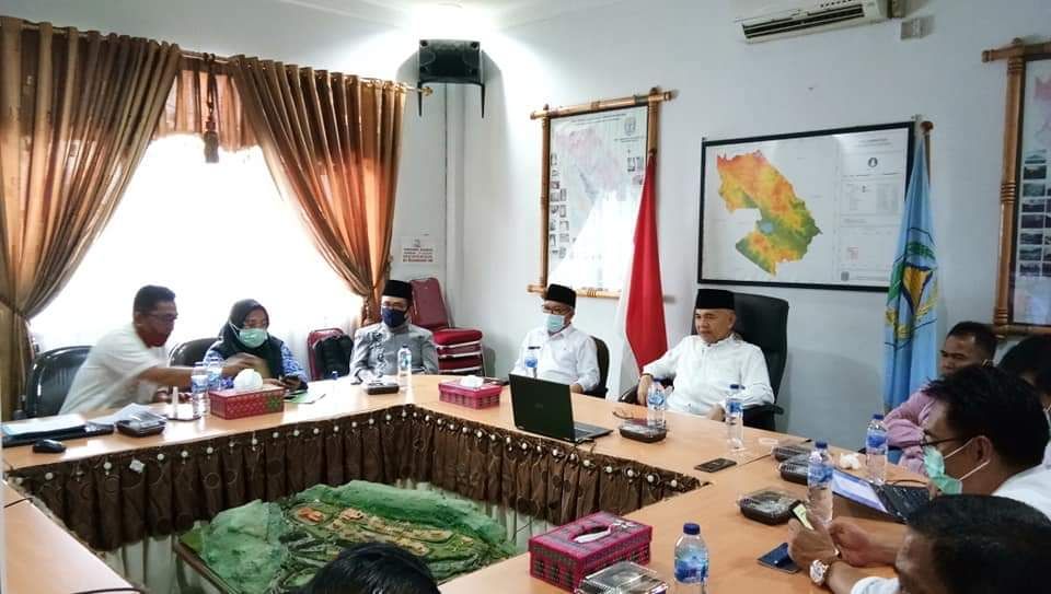 Bupati Kerinci Adirozal, lakukan Video Conference Bersama Tiga Kementrian