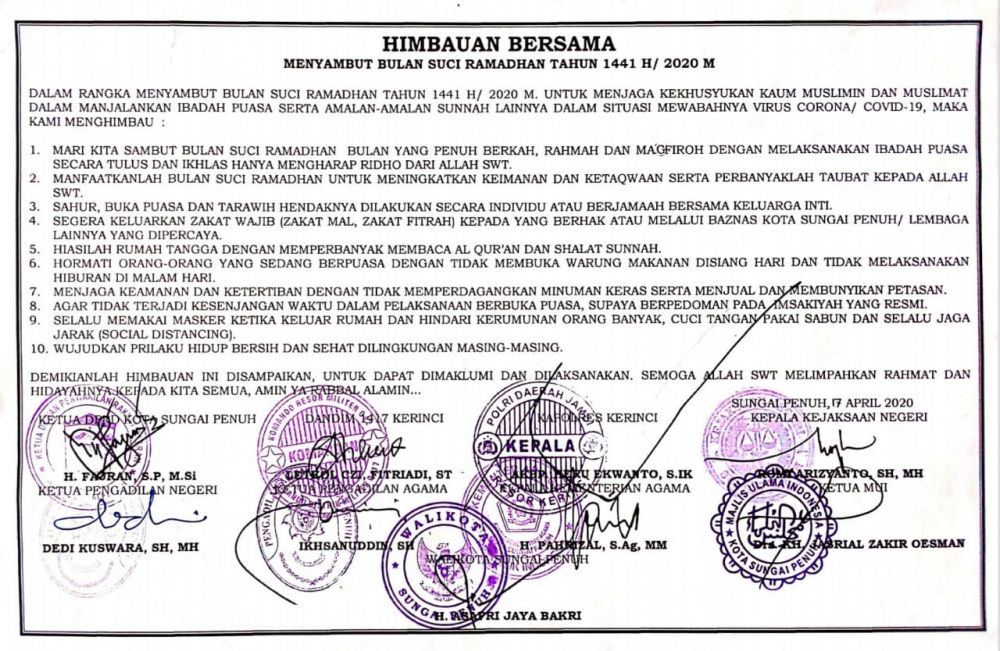 Himbaun Bersama Pemkot Sungaipenuh, Ketua DPRD dan Unsur Forkompinda