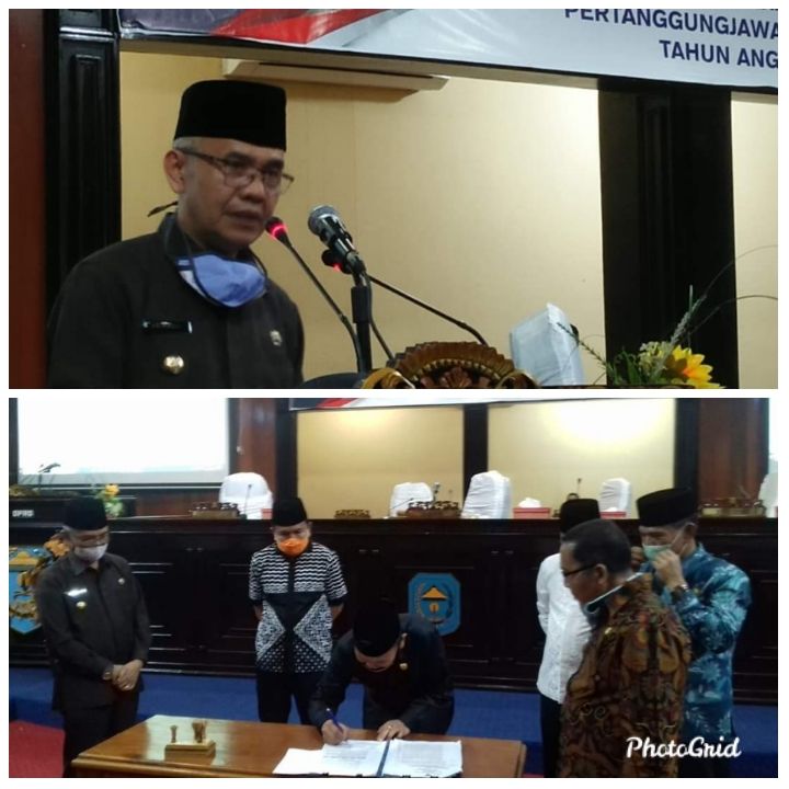 Bupati Adirozal Hadiri Paripurna Persetujuan Dewan Terhadap LKPJ Bupati Tahun 2019