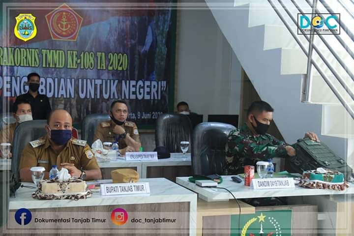 Wabup ikuti Vidcon Rakornis TMMD ke - 108 