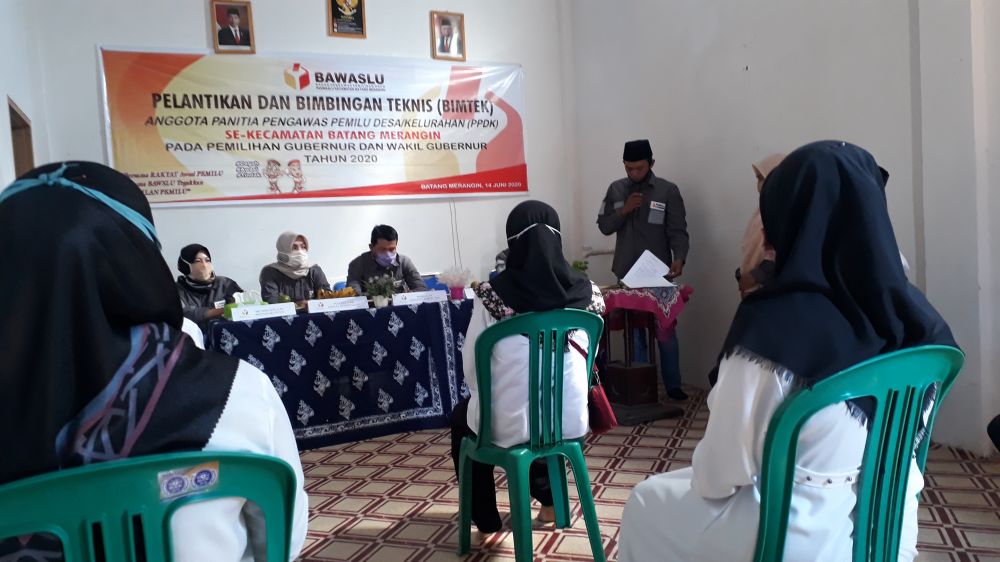 Prosesi pelantikan dan pengucapan sumpah PPDK se Kecamatan Batang Merangin.