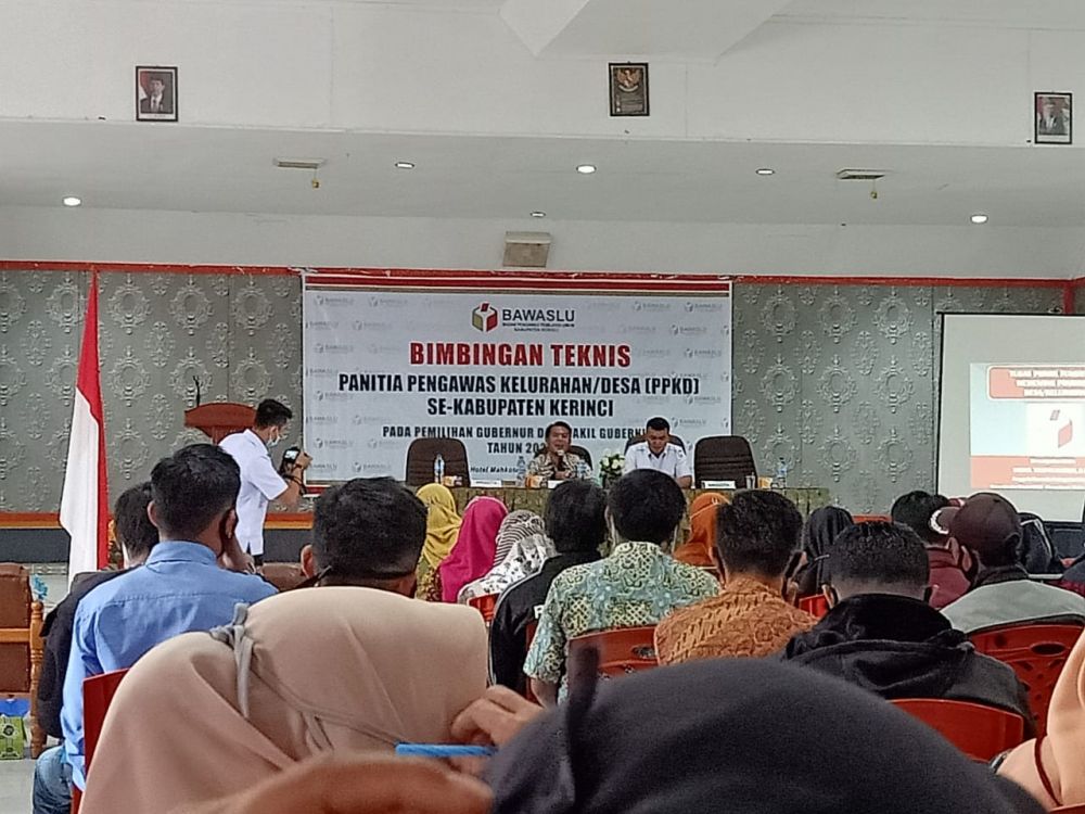 Bawaslu Kabupaten Kerinci, Gelar Bimtek PPKD Pemilihan Gubernur dan Wakil Gubernur Jambi Tahun 2020 dihotel Mahkota Sungaipenuh