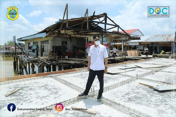 Pjs Bupati Tanjabtim H. Varial Adhi Putra, ST. MM Tinjua Pembangunan Dermaga 