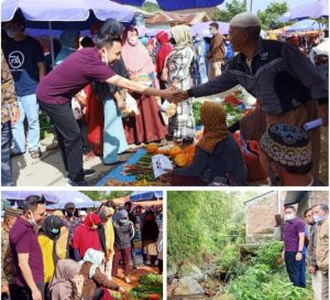 Sapa Warga Kumun Debai, Fikar-Yos, Blusukan ke Pasar Pagi Ulu Air Hingga Keliling Kampung Sandaran Galeh