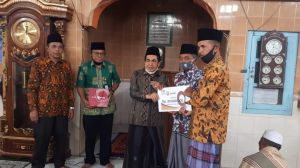 Wako AJB Serahkan Bantuan Dana SCR Bank Jambi Untuk Pembangunan Masjid Taqwa Tanah Kampung