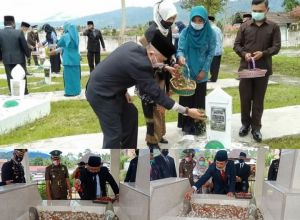 Peringati Hari Pahlawan, Bupati dan Wabup Kerinci, Ziarah dan Tabur Bunga di Taman Makam Pahlawan