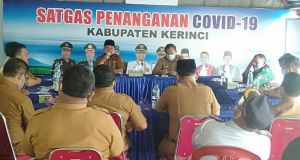 Wabup Kerinci Pimpin Briefing Rutin Satgas Penanganan Covid - 19