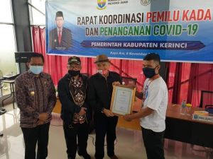 Bupati Kerinci Dampingi Pj Gubernur Jambi, Hadiri Rakor Pemilukada dan Penanganan Covid-19