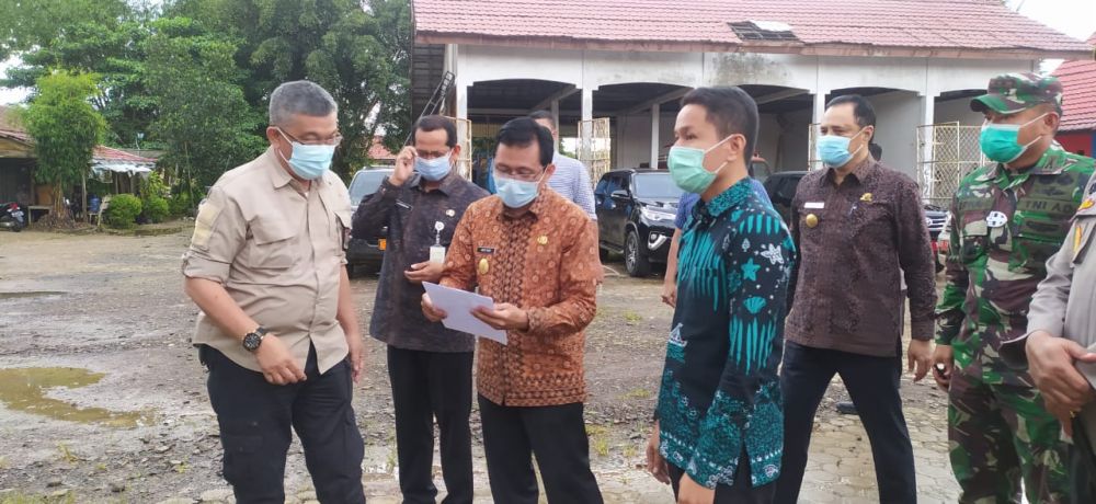 Pjs Gubernu Jambi, Restuardy Daud saat meninjau kesiapan Pilkada di Kabupaten Tanjabtim, pada beberapa hari lalu