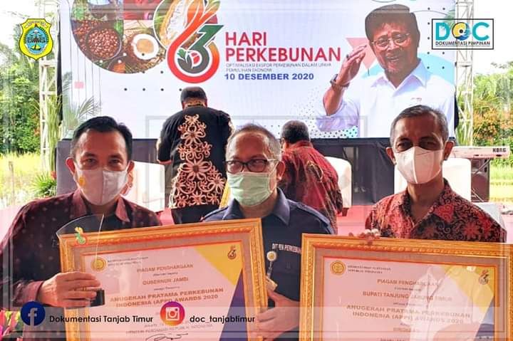 Tanjabtim Terima APPI Award 2020 Kementerian Pertanian 