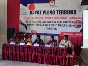 Pleno Terbuka Rekapitulasi di Kecamatan Kuala Jambi dibuka