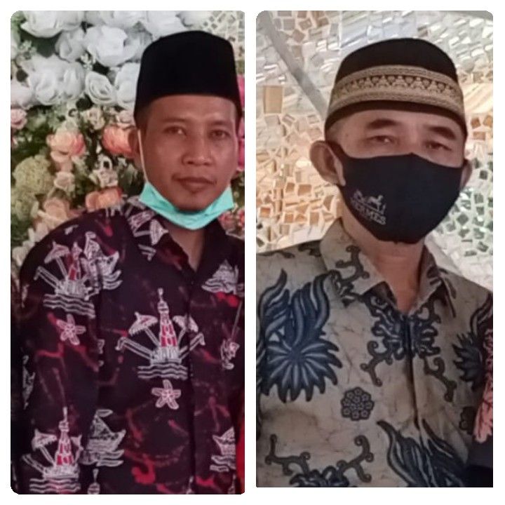 Kiri Ketua RT 16 Heriyansah, sebelah kanan Lurah Parit Culum 1 Usman, S.Km