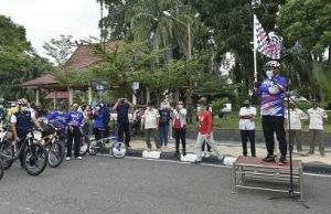 Sekda Sudirman Lepas Gowes Virtual HUT ke 64 Provinsi Jambi