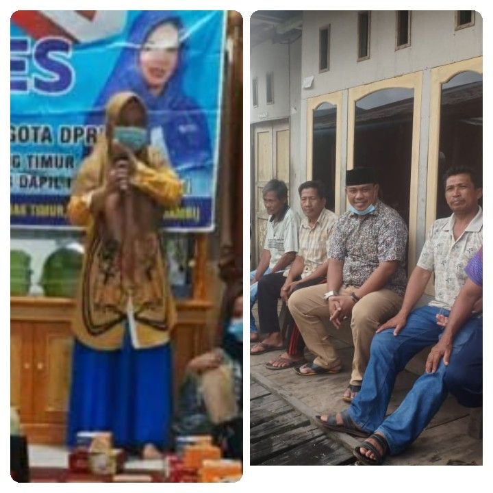 Ernawati dan H. Samsu Alam Saat Reses dilingkup Kecamatan Kuala Jambi