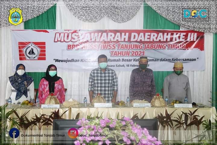 Bupati dan Wabup Tanjabtim saat menghadiri Musda ke III KKSS/IWSS Tanjabtim